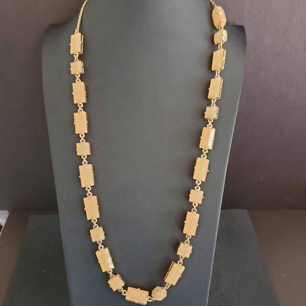 Kate Spade Hot Chip Long Necklace in Pink Blush Gold Plate With Dust‎ Bag Signed